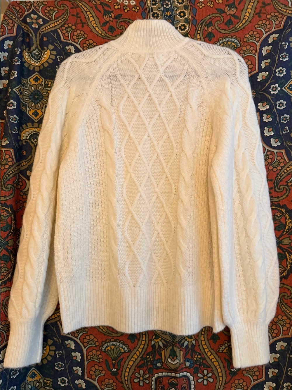 Abercrombie & Fitch Cream Cable Knit Turtleneck Sweater - Picture 3 of 9